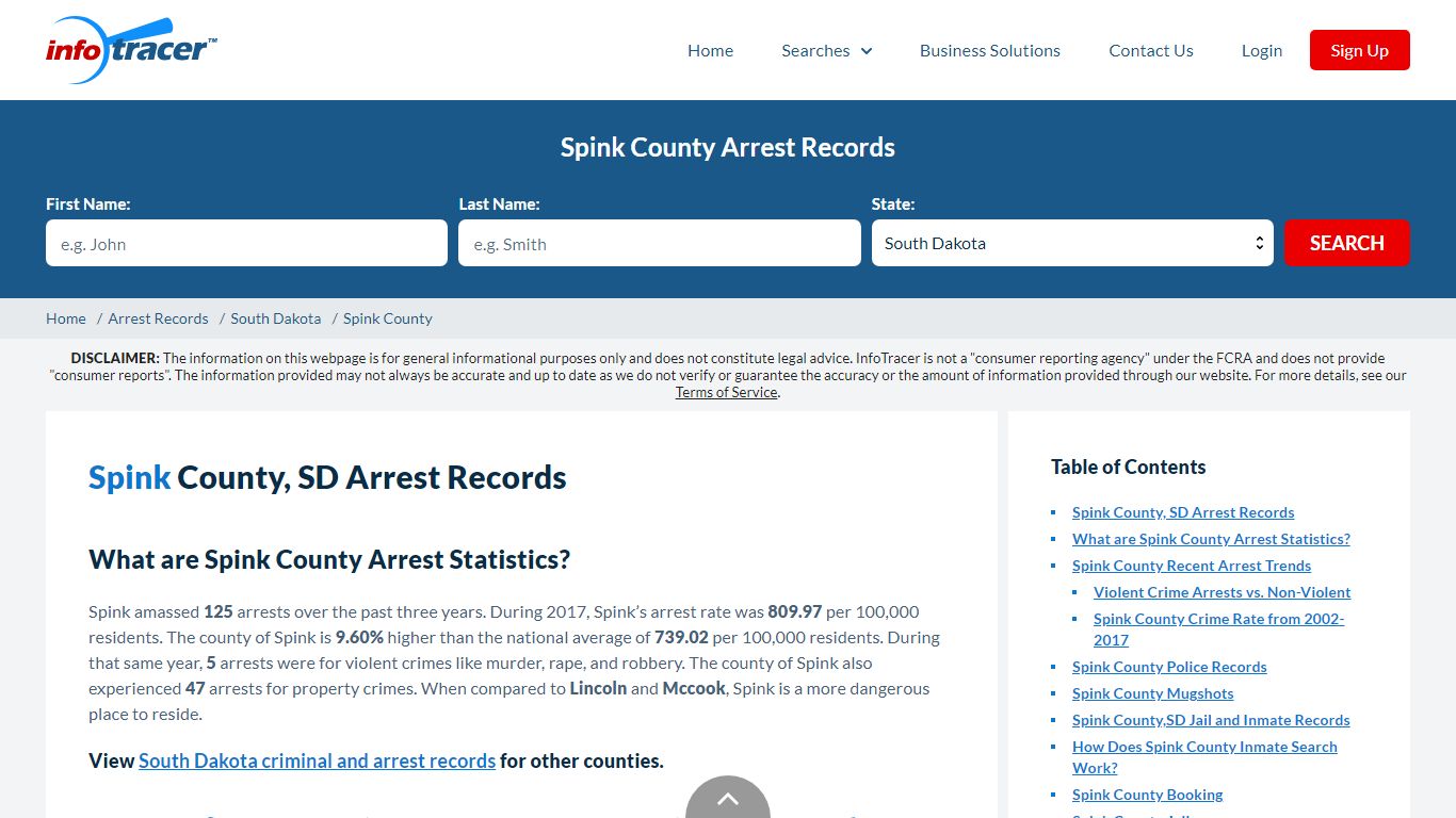 Spink County, SD Arrests, Mugshots & Jail Records - InfoTracer